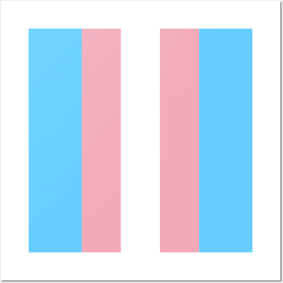 Proud Trans Transexual Pride Flag (Proud LGBTQ+ Community Pride Flag) Posters and Art